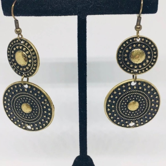 Earrings Medallion bronze earrings cosplay dangle drop - Picture 4 of 8